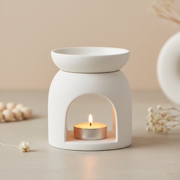 Brûle-Parfum Céramique Blanc